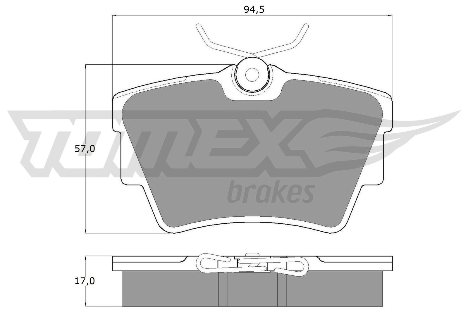 Obrázok Sada brzdových platničiek kotúčovej brzdy TOMEX Brakes  TX1309